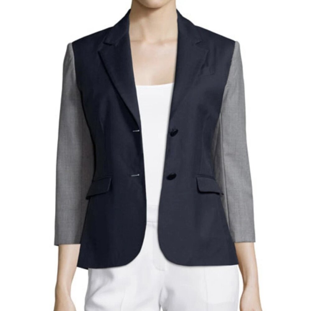 NEW! ATM ANTHONY THOMAS MELILLO SQUARE FRONT BLAZER SHRUNKEN BLAZER WOOL sz 4